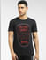 Black Embellished Crew Neck T-shirt_397106+2