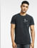 Black Graphic Print Crew Neck T-shirt_397111+2