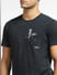 Black Graphic Print Crew Neck T-shirt_397111+5
