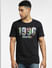 Black Typographic Print Crew Neck T-shirt_397118+2