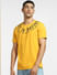 Yellow Typographic Print Crew Neck T-shirt_397119+2