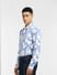 Blue Abstract Print Full Sleeves Shirt_397128+3