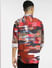 Red Abstract Print Full Sleeves Shirt_397134+4