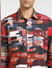 Red Abstract Print Full Sleeves Shirt_397134+5