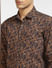 Brown Abstract Print Full Sleeves Shirt_397135+5