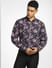 Purple Floral Print Full Sleeves Shirt_397137+2