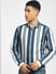 Blue Striped Full Sleeves Shirt_397138+2