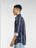 Blue Striped Full Sleeves Shirt_397143+3