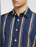 Blue Striped Full Sleeves Shirt_397143+5
