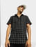 Black Check Short Sleeves Shirt_397253+1