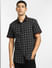 Black Check Short Sleeves Shirt_397253+2