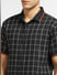 Black Check Short Sleeves Shirt_397253+5