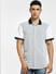 White Cut & Sew Colourblocked Shirt_397144+2