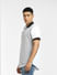 White Cut & Sew Colourblocked Shirt_397144+3