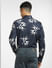Navy Blue Abstract Print Full Sleeves Shirt_397148+4