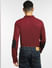 Burgundy Patch Detail Full Sleeves Shirt_397256+4