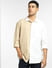 White Colourblocked Full Sleeves Shirt_397257+2