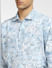 Blue Floral Print Full Sleeves Shirt_397151+5