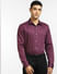 Purple Striped Full Sleeves Shirt_397260+2