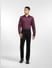 Purple Striped Full Sleeves Shirt_397260+6