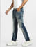 Blue Low Rise Distressed Liam Skinny Jeans_397161+3