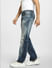 Blue High Rise Washed Bootcut Jeans_397164+3