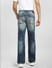 Blue High Rise Washed Bootcut Jeans_397164+4