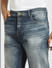 Blue High Rise Washed Bootcut Jeans_397164+5