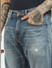 Blue High Rise Washed Bootcut Jeans_397189+5