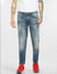 Blue Low Rise Washed Glenn Slim Jeans_397190+2