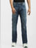 Blue Low Rise Washed Bootcut Jeans_397193+2