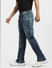 Blue Low Rise Washed Bootcut Jeans_397193+3