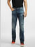 Blue Mid Rise Ripped Clark Regular Jeans_397201+2