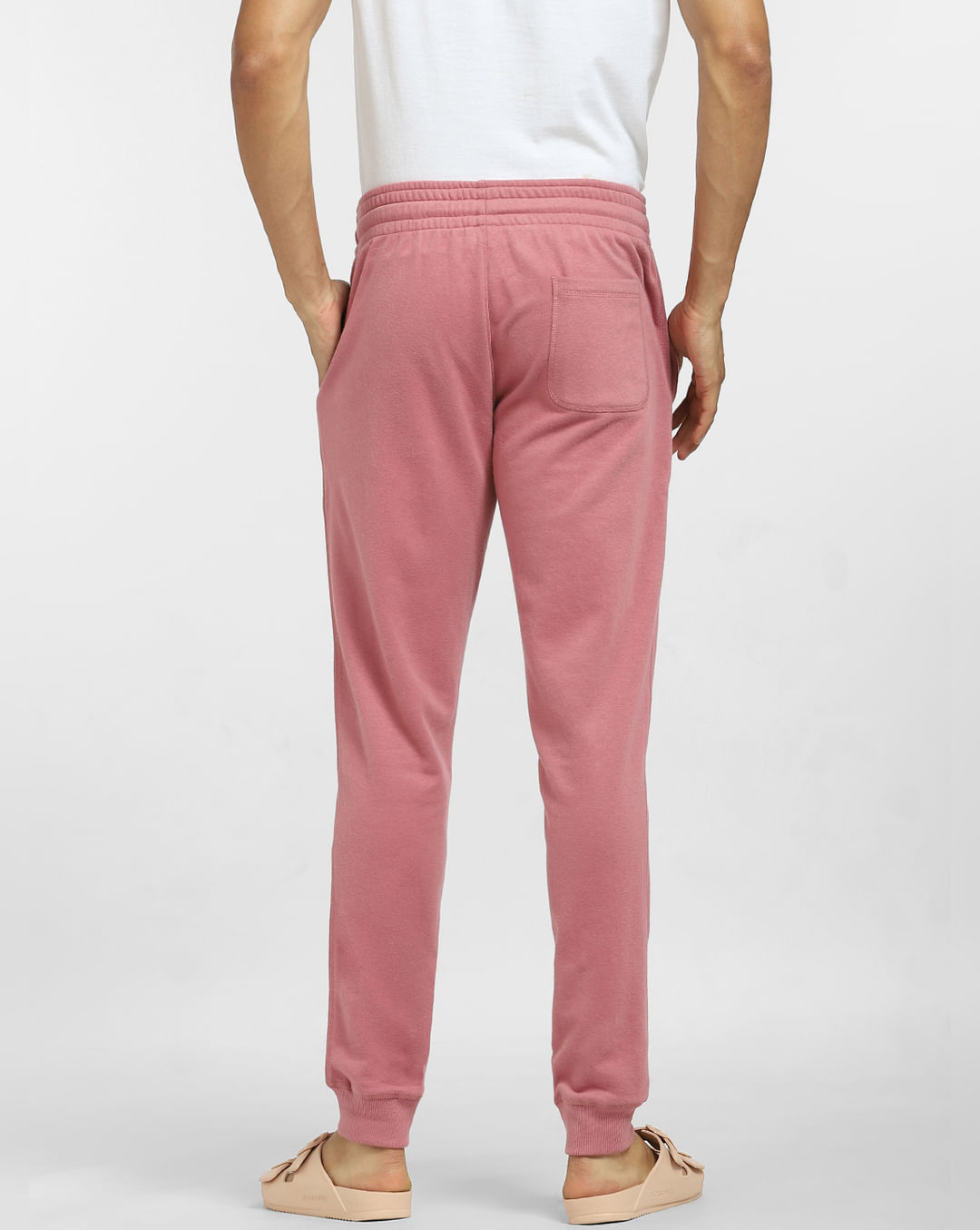 Printed sweatpants, Medium Rose