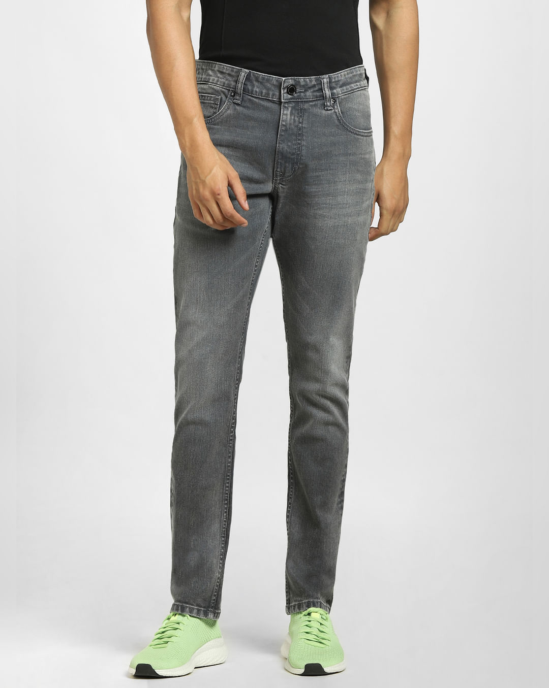 Buy Dark Grey Low Rise Glenn Slim Fit Jeans for Men Online