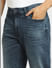 Dark Blue Low Rise Clark Regular Fit Jeans_397220+5