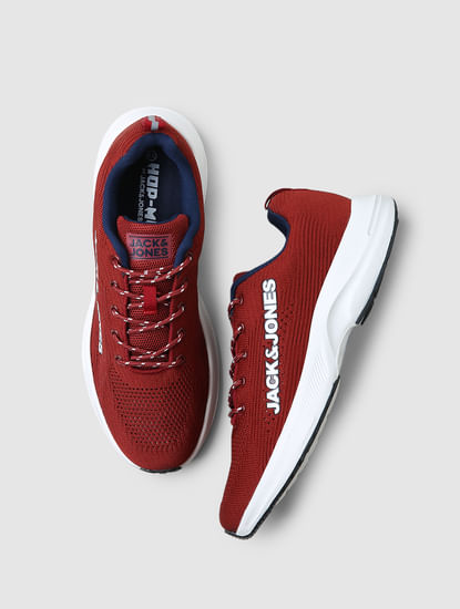Red Knit Sneakers