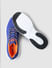 Blue Logo Print Knit Sneakers