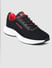 Black Logo Print Knit Sneakers_400753+4