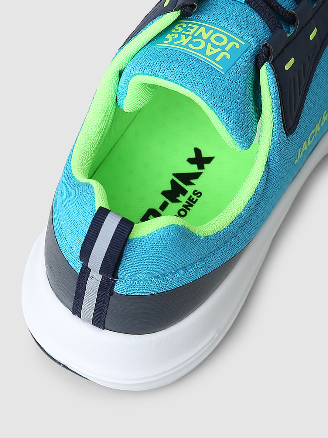 Buy Neon Blue Colourblocked Sneakers for Men