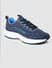 Blue Printed Mesh Sneakers