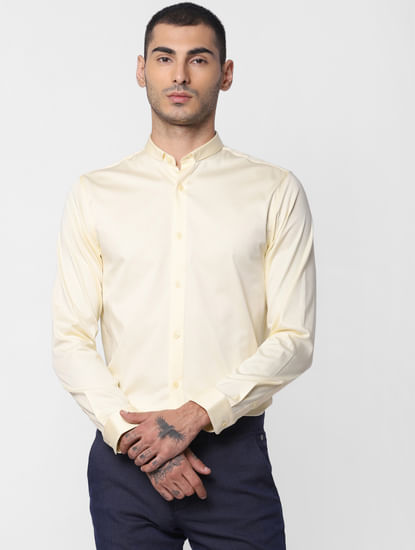 Yellow Formal Full Sleeves Shirt