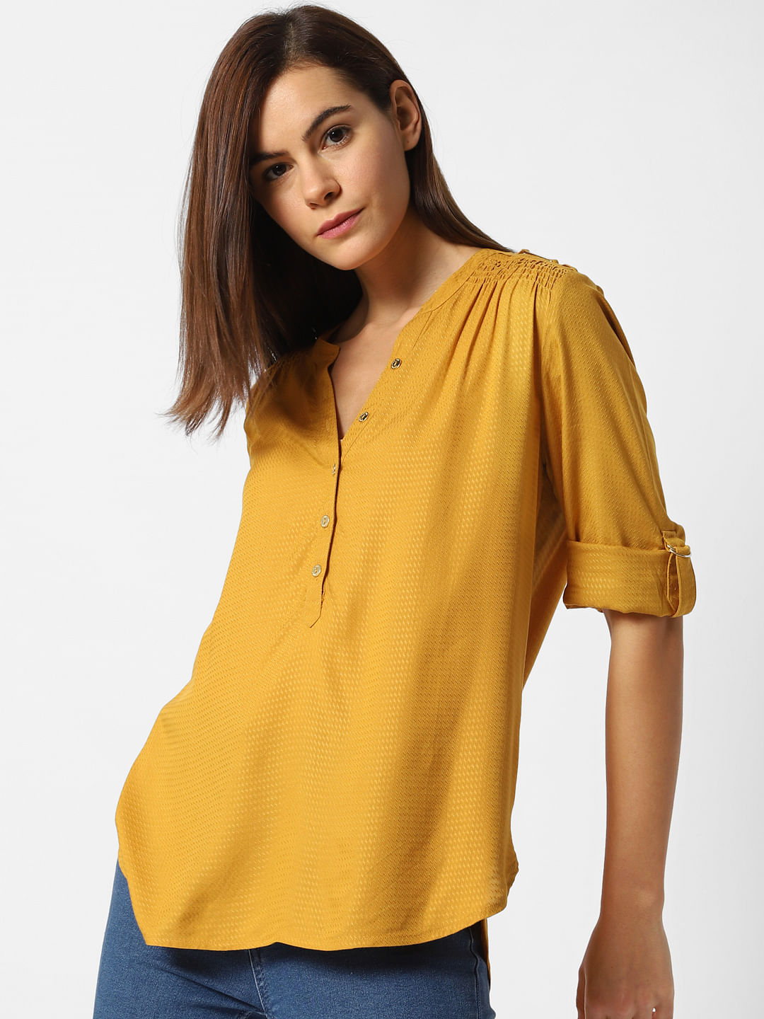 girls mustard shirt