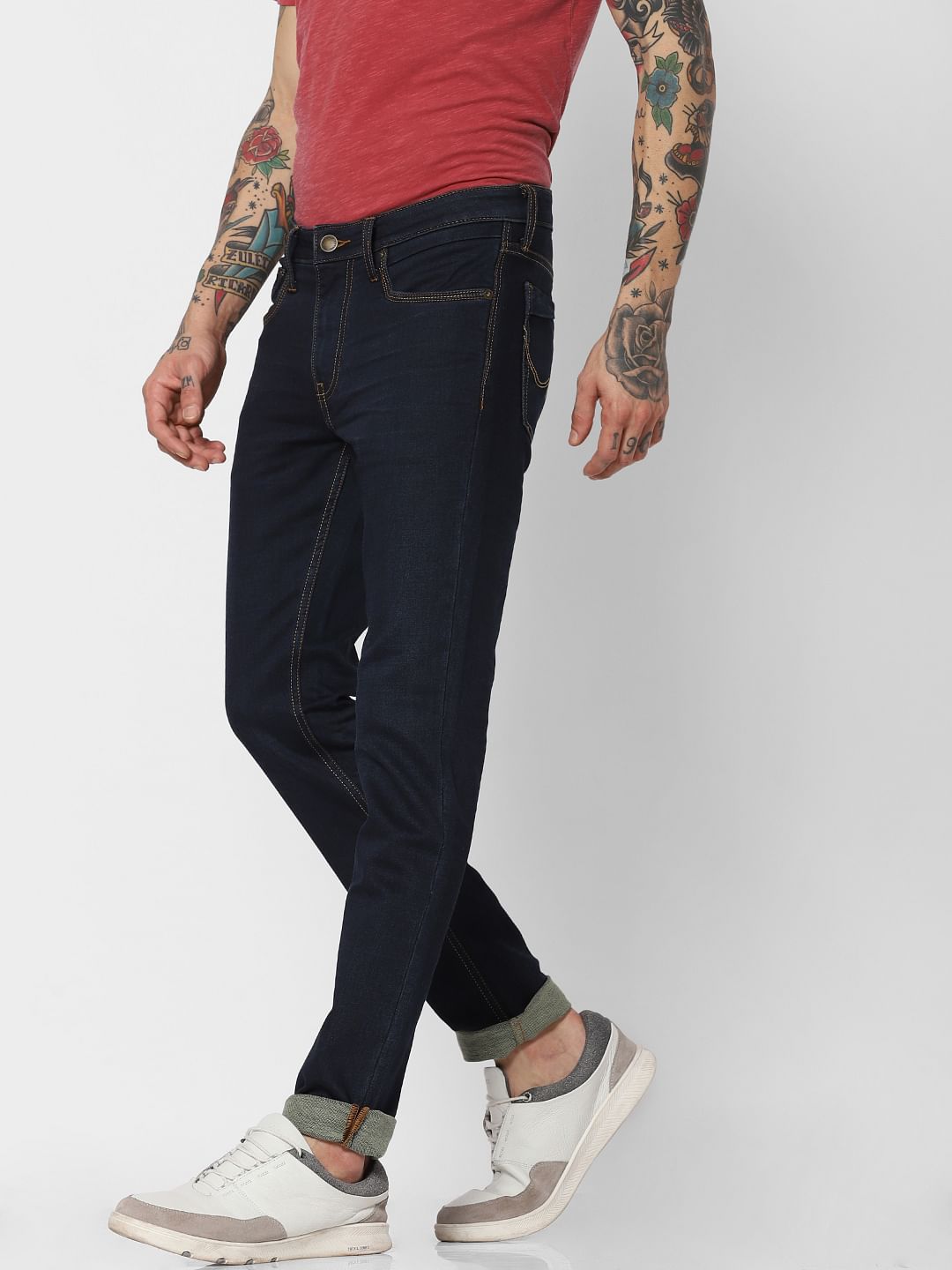 jack and jones indigo knit jeans