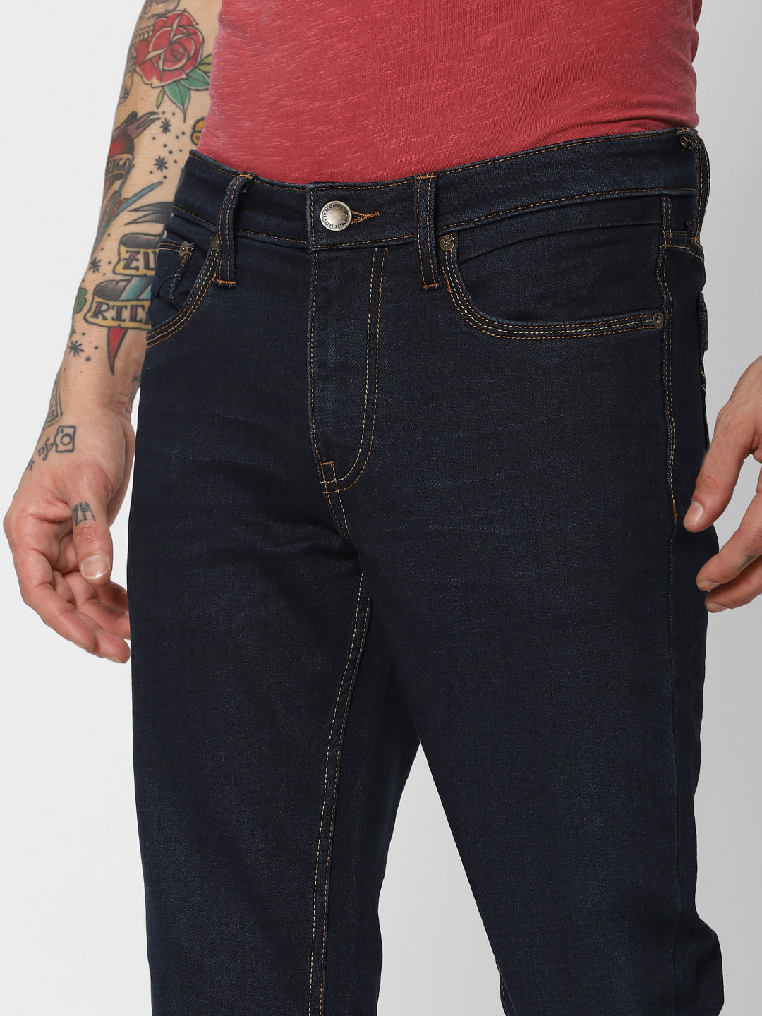 jack and jones indigo knit jeans