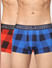 Pack Of 2 Blue & Red Check Trunks_391408+1