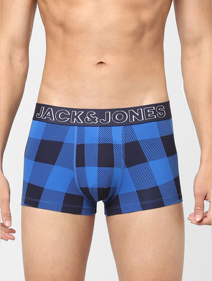 Pack Of 2 Blue & Red Check Trunks