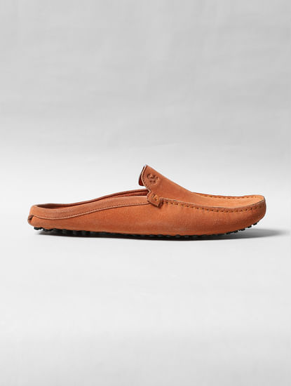 Orange Suede Loafers