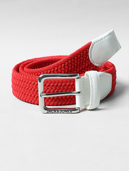 Red Woven Waist Belt