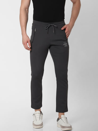 Dark Grey Side Zip Trackpants